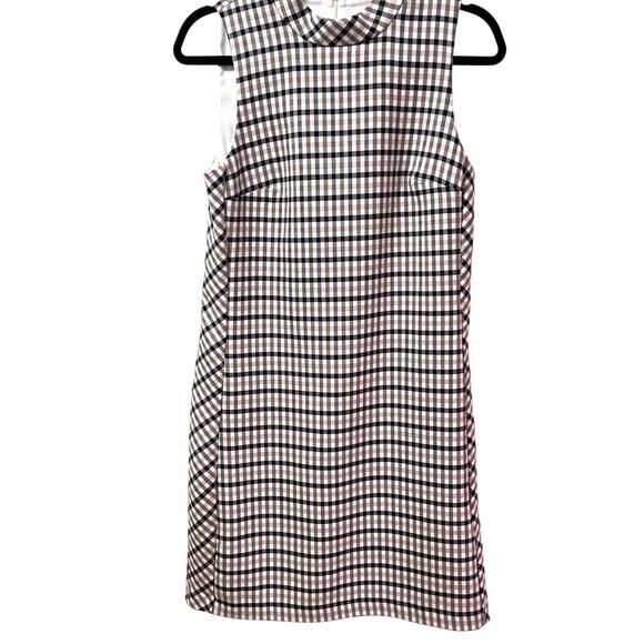 Ann Taylor Womens Size 4 Fall Plaid Dress Sleeveless Shift Preppy Academic - Picture 1 of 8